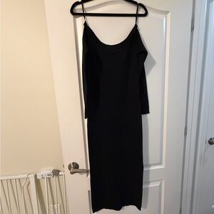 Abercrombie & Fitch Off Shoulder Black Knit Dress